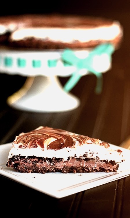 Recipe: Double Decker Chocolate Swirl Cheesecake