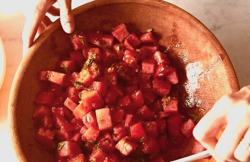 Amanda shows us a new take on watermelon tomato salad.Read more