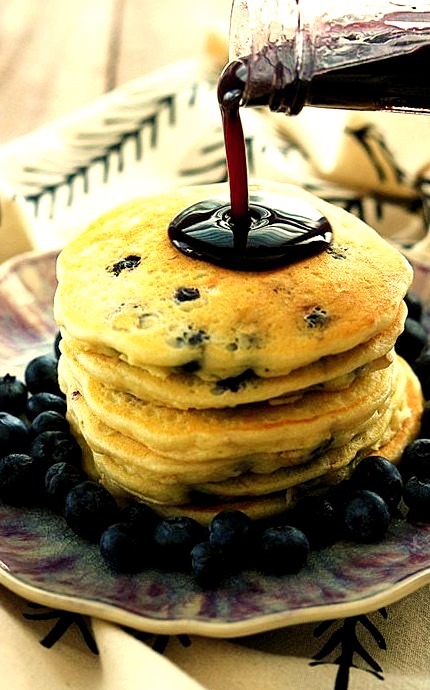 Blueberry Oatmeal Pancakes Creme De La Crumb on We Heart It.