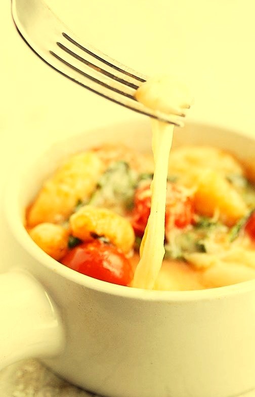 Baked Gnocchi with Cherry Tomatoes and Bocconcini