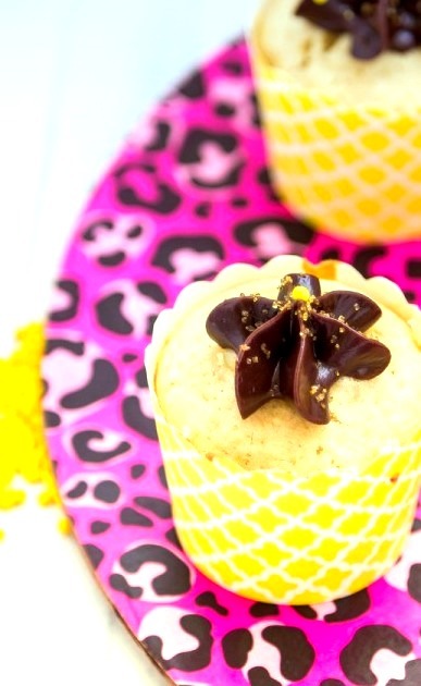 Lemon Curd Cupcakes Topped With Chocolate GanacheSource