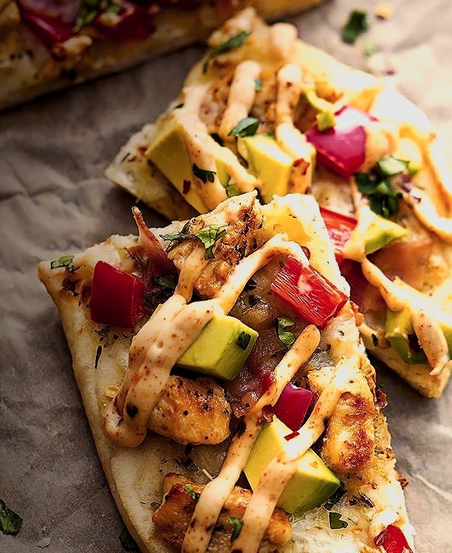 Chicken Flatbread with Chipotle Ranch