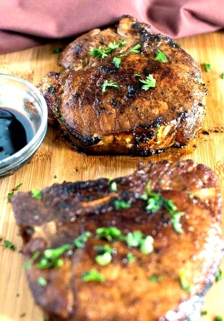 Learn how to make the perfect pork chop. Then, garnish is with a delicious Brown Sugar Balsamic Glaze.